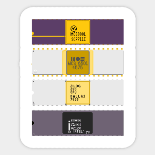 Pixel 8-bit Processors Sticker